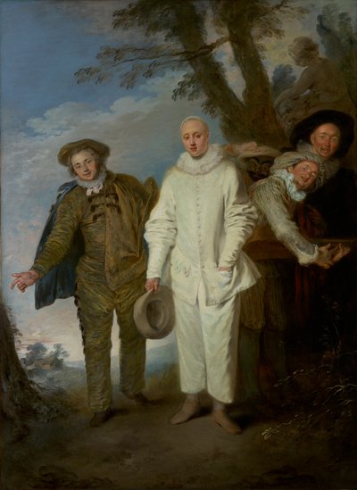 Os Comediantes Italianos, c.1720 de Jean Antoine Watteau