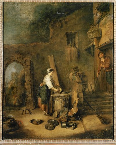 O cozinheiro (pintura sobre tela) de Jean Antoine Watteau