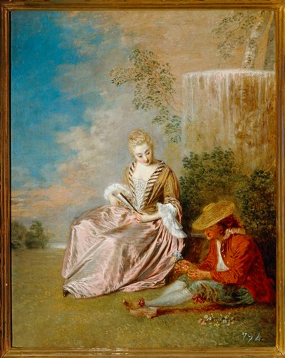 O amante tímido de Jean Antoine Watteau