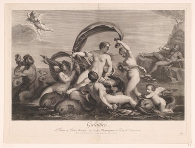 Galatea vigiada por Polifemo
Galatea (título sobre o objecto) de Jean Audran
