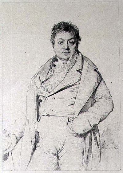 Retrato de um Homem de Jean Auguste Dominique (after) Ingres