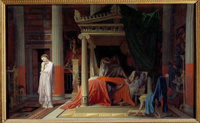 Antiochus ou Antiochus e Stratonice Antiochus (324-261 AC) está doente de amor pela sua madrasta Stratonice. Pintura de Jean Auguste Dominique Ingres (1780-1867) 1840 Sol. 0,57x0,98 m Chantilly, musee Conde - A doença de Antíoco ou Antioquia a de Jean Auguste Dominique Ingres