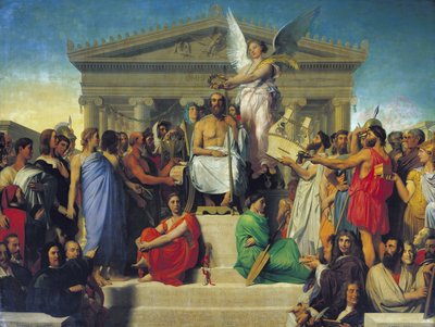 Apoteose de Homero, 1827 de Jean Auguste Dominique Ingres