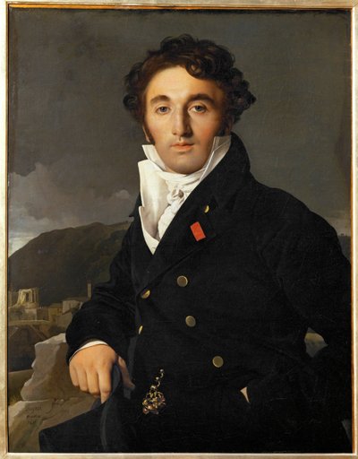 Charles Cordier, Inspetor dos Domínios de Roma e Paris, pintado em 1811 ... de Jean Auguste Dominique Ingres