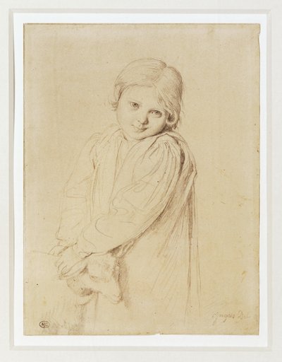 Charlotte-Madeleine Taurel, filha do gravador ... de Jean Auguste Dominique Ingres