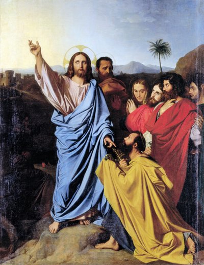 Entrega das Chaves a São Pedro, por Jean Auguste Dominique Ingres de Jean Auguste Dominique Ingres