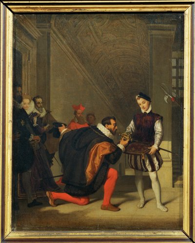 Don Pedro de Tolede, embaixador de Espanha, terá encontrado um pajem com a espada de Henrique IV em ... de Jean Auguste Dominique Ingres