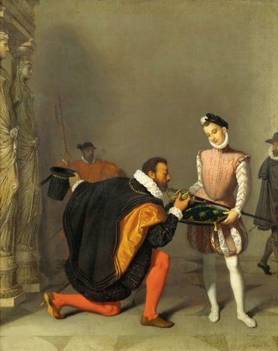 Dom Pedro de Toledo beijando a espada de Henrique IV, 1819. de Jean Auguste Dominique Ingres