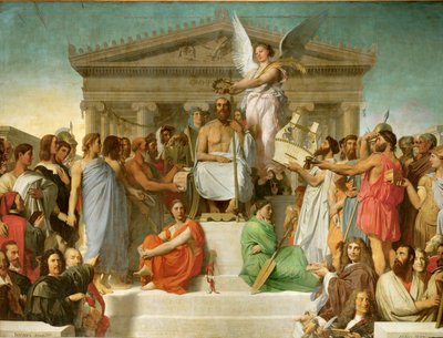 Homero deifie - A apoteose de Homero ... de Jean Auguste Dominique Ingres