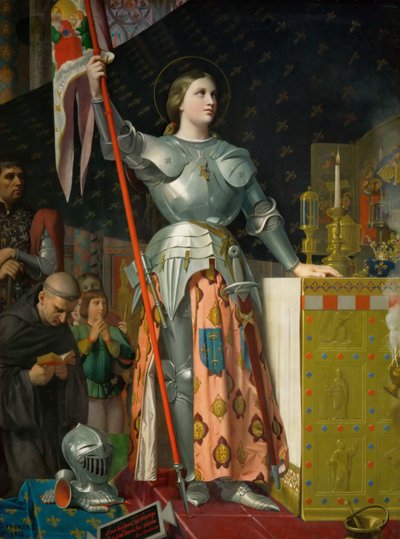 Joana d&39;Arc na coroação de Carlos VII na catedral de Reims de Jean Auguste Dominique Ingres