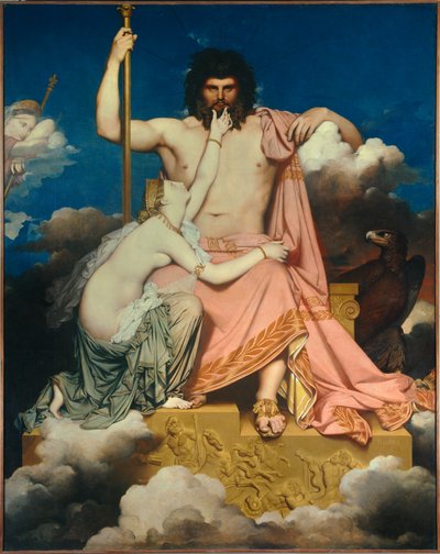 Júpiter e Thetis Painting de Jean Auguste Dominique Ingres (1780-1867) 1811 Sun. 3,2x2,6 m Aix en Provence, Musee Granet de Jean Auguste Dominique Ingres
