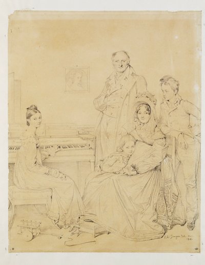 A família Stamaty ... de Jean Auguste Dominique Ingres