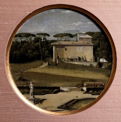 Le Casino Raphael em Roma Pintura de Jean Auguste Dominique Ingres (1780-1867) Paris do século XIX, Artes Decorativas de Jean Auguste Dominique Ingres