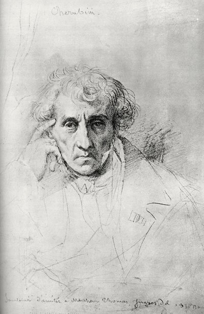 Luigi Cherubini 1760-1842, compositor italiano, 1830. de Jean Auguste Dominique Ingres