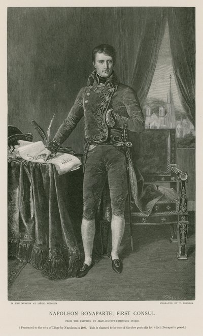 Napoleão Bonaparte, primeiro cônsul de Jean Auguste Dominique Ingres