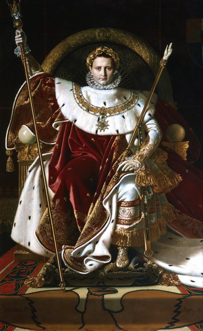 Napoleão I no trono imperial, 1806 de Jean Auguste Dominique Ingres