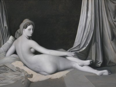 Odalisca em Grisaille, c.1824-34 (óleo sobre tela) de Jean Auguste Dominique Ingres