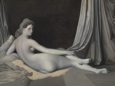 Odalisco em Grisaille, ca. 1824-34. de Jean Auguste Dominique Ingres