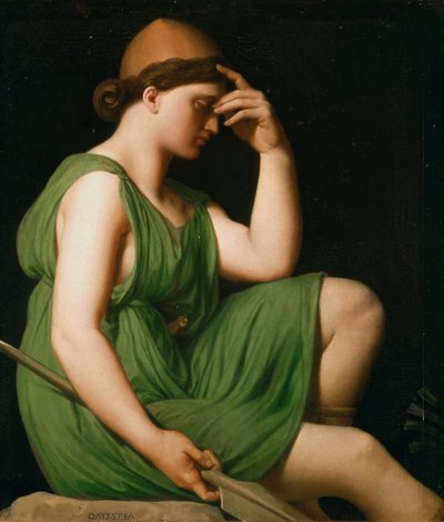 Ulisses. Estudo para o triunfo de Homero, c. 1850 de Jean Auguste Dominique Ingres