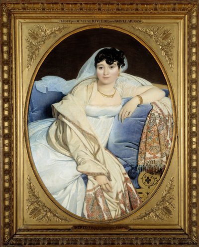 Retrato de Madame Riviere (1773-1848) Esposa de Philibert Riviere Pintura de Jean Auguste Dominique Ingres (1780-1867) 1806 Sol. 1,16x0,9 m - - Madame Philibert Riviere, nee Marie Françoise Jacquette Bibiane Blot de Beauregard (1773-1848). Pintura de Jean de Jean Auguste Dominique Ingres