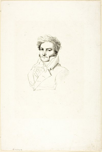 Retrato de um homem de Jean Auguste Dominique Ingres