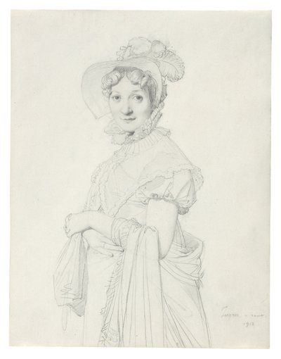 Retrato de uma jovem mulher de Jean Auguste Dominique Ingres