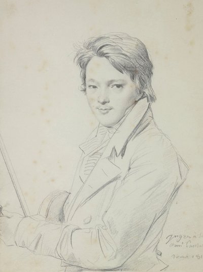 Retrato do compositor Auguste-Mathieu Panseron 1796-1859, 1815-1818. de Jean Auguste Dominique Ingres