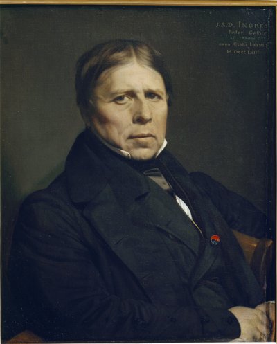 O auto-retrato tem 78 anos - óleo sobre tela de Jean Auguste Dominique Ingres