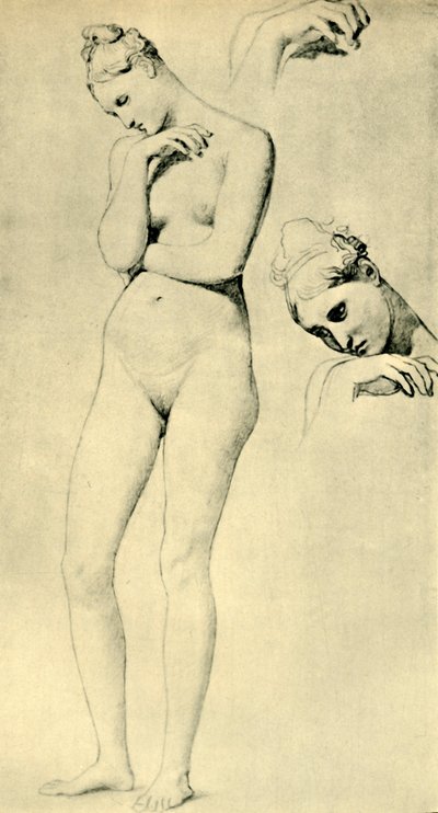 Estudos para a figura de Stratonice, c1834-1840, 1943. de Jean Auguste Dominique Ingres