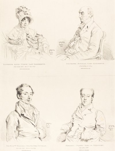 Sylvester (Douglas) Lord Glenbervie; Katherine Anne (Norte) Glenbervie; Frederic (Norte) Conde de Guilford; Frederic Sylvester Douglas de Jean Auguste Dominique Ingres