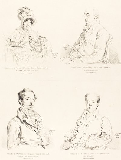 Sylvester (Douglas) Lord Glenbervie; Katherine Anne (Norte) Glenbervie; Frederic (Norte) Conde de Guilford; Frederic Sylvester Douglas de Jean Auguste Dominique Ingres