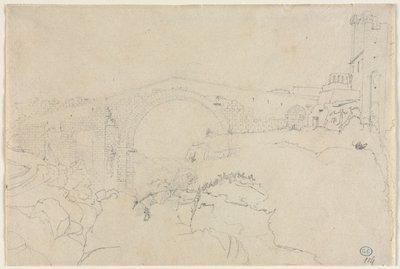 O dellAbbadia de Ponte em Vulci, primeira metade do século XIX. de Jean Auguste Dominique Ingres