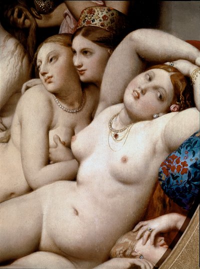 O banho turco, detalhe (óleo sobre madeira de Jean Auguste Dominique Ingres