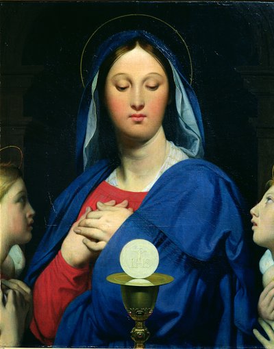 A Virgem do Anfitrião, 1866 de Jean Auguste Dominique Ingres