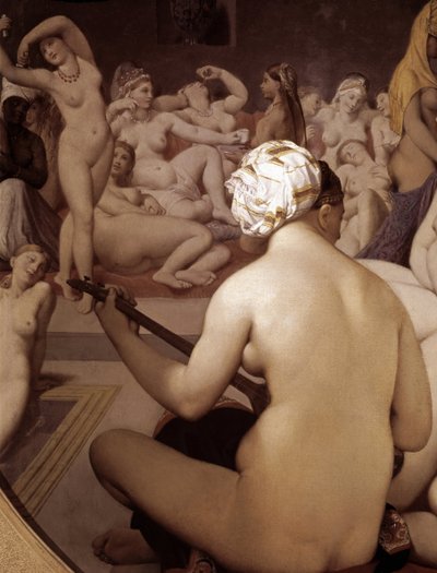 O banho turco, detalhe (1862 - Óleo sobre madeira) de Jean Auguste Dominique Ingres
