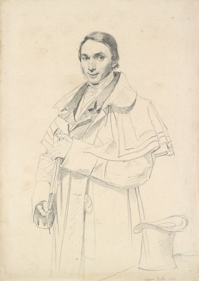 Retrato de Jean-Francois-Antoine Forest de três quartos de comprimento, 1823 de Jean Auguste Dominique Ingres