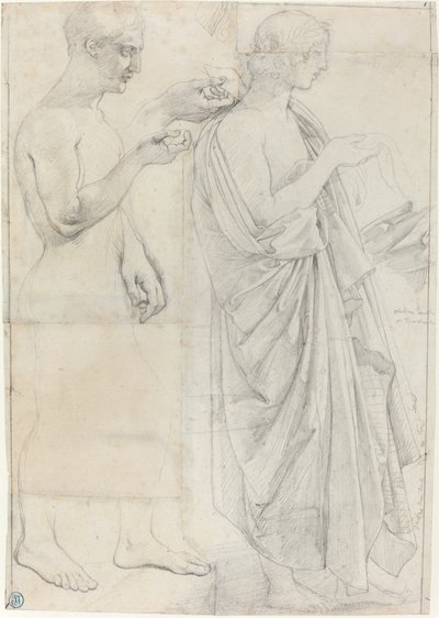 Dois estudos de Virgílio de Jean Auguste Dominique Ingres