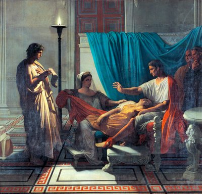 Virgílio lendo a Eneida a Augusto, Otávia e Lívia, de Jean Auguste Dominique Ingres de Jean Auguste Dominique Ingres