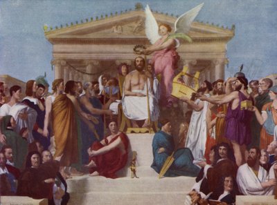 A apoteose de Homero de Jean Auguste Dominique (after) Ingres