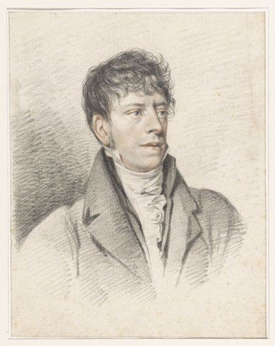 Retrato de Jan Hulswit de Jean Augustin Daiwaille