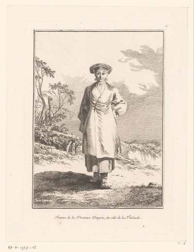 Jonge vrouw uit Ingermanland (Ingrië)
Mulher da província da Ingria, do lado finlandês (título sobre o objecto)
Russische tradities en gebruiken (título da série)
Vários Ajustes e Utilizações da Rússia (título da série) de Jean Baptist Leprince