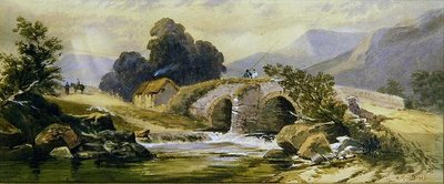 A Pequena Ponte (aguarela) de Jean Baptiste-Antoine Guillemet