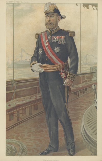 Vice-Almirante Caillard (cor litho) de Jean Baptiste (after) Guth