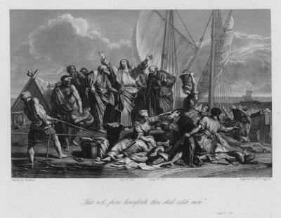 Miraculous Draught of Fishes, Luke V de Jean Baptiste (after) Jouvenet
