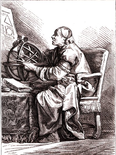 O astrónomo.1878 (Gravura) de Jean Baptiste (after) Le Prince