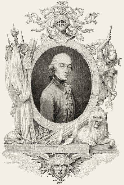 Carlos XIV (1763-1844): rei da Suécia e Noruega e Príncipe de Ponte Corvo, gravado por Pannemaker (gravura) de Jean Baptiste (after) Lienard