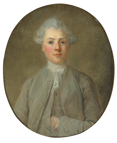 Retrato de um jovem rapaz de Jean Baptiste (attr. to) Perronneau