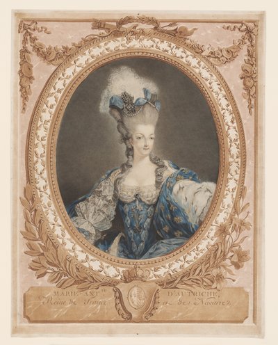 Retrato de Maria Antonieta de Jean Baptiste Andre (after) Gautier Dagoty