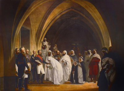 O presidente do príncipe republicano Louis Napoleon (1808-1873) liberta Abd el Kader, castelo de Amboise, 16 de outubro de Jean Baptiste Ange Tissier
