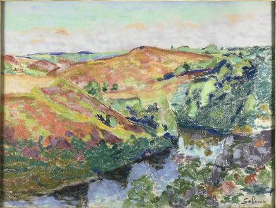 Paisagem em Crozant de Jean Baptiste Armand Guillaumin